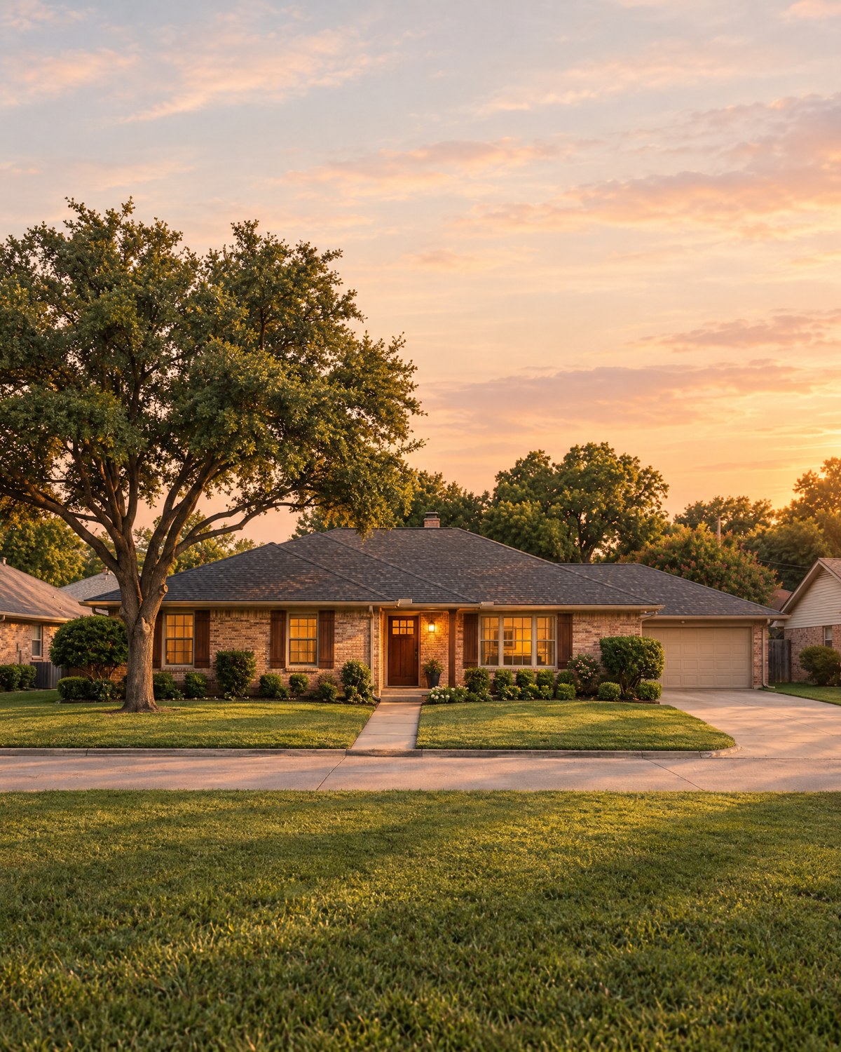 Illustrative American single-family home; not an actual Dallas listing